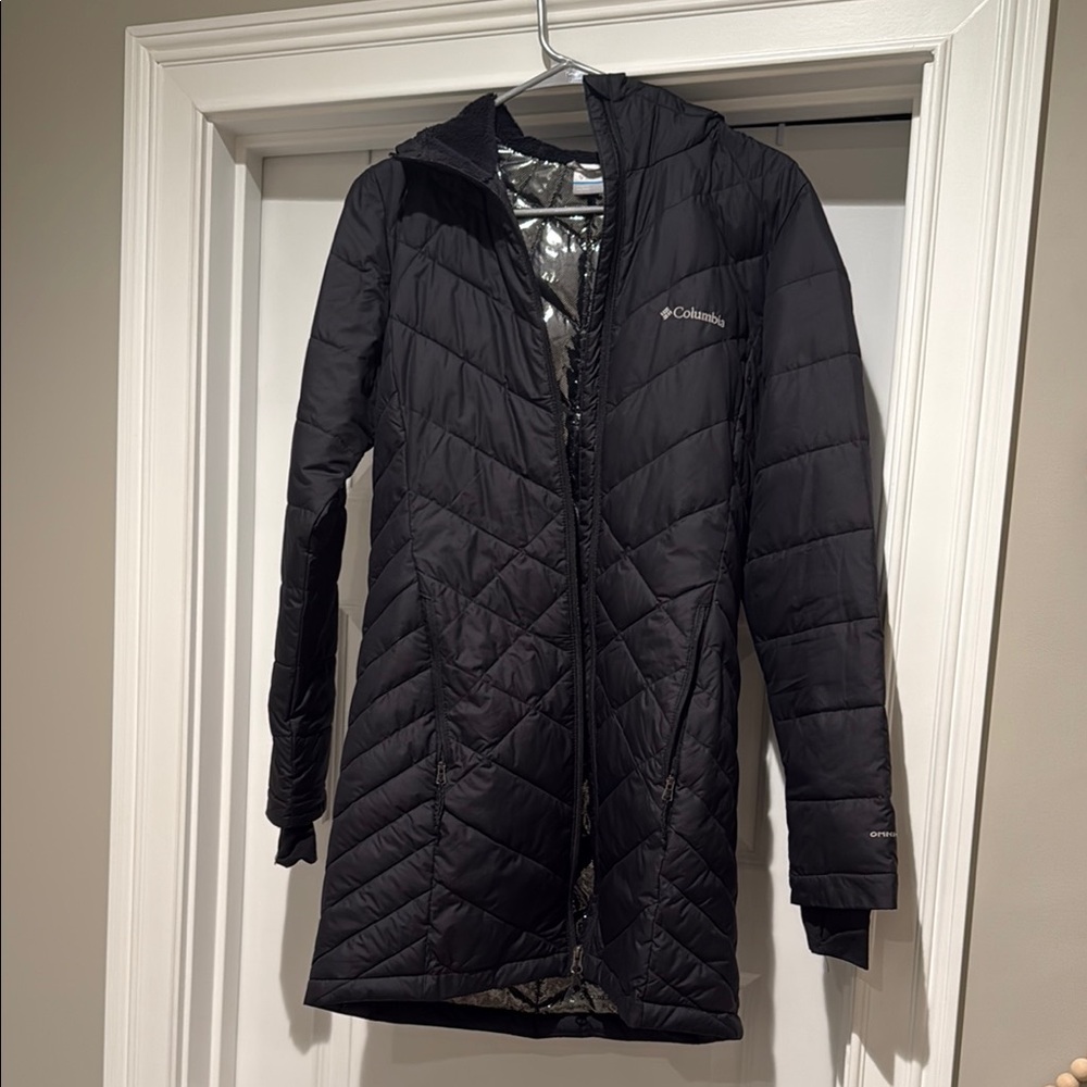 Columbia Women's Black Long Quilted Jacket